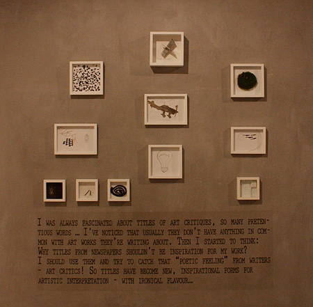 Metka Zupanič, installation Too many words